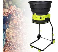 Electric Leaf Shredder Composting, 2500W Power, Large Feed Hopper Opening, Adjustable Shred Size, with 20m Power Cord and Large Wheels for Shredding Dry Leaves