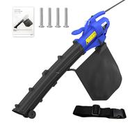 Electric Leaf Vacuum Blower & Shredder 3 in 1 3000W Lightweight Powerful with 30L Collection 10M Cable Automatic Mulching Leaf for Garden Street Farm