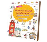 Electric Learning Interactive Books: 10.63 Inch Paper English Word Sound Books, Preschool Educational Reading 500 Words, Language Development A