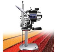Electric Leather Cutting Machine, 1100W/1200W Vertical Straight Knife for Fabrics, Garments, Leather, Includes LED Light, 8in Blade, Industrial Fabric Cutting Tool