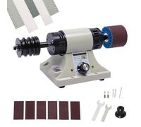 Electric Leather Edge Burnishing Machine - 0-10000RPM Adjustable Speed, Professional Leather Polisher for Smooth Edges, Includes 6 Sanding Belts