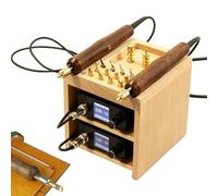 Electric Leather Edge Creaser Machine - Handheld Heat Press Tool with 80-480℃ Intelligent Temperature Control & LCD Display, for Creasing, Grooving, Scoring, Stamping Double