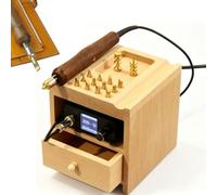 Electric Leather Edge Creaser Machine - Handheld Heat Press Tool with 80-480℃ Intelligent Temperature Control & LCD Display, for Creasing, Grooving, Scoring, Stamping Single