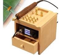 Electric Leather Edge Creaser Machine, Heated Press Tool for Sealing Stamping and Scoring, Professional Leatherworking Equipment
