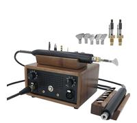 Electric Leather Edge Creaser Machine with 5 Heads, Fast Heating Ironing Tool for Leather Craft Edge Scoring, 10 Temperature Levels