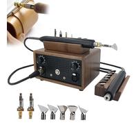 Electric Leather Edge Creaser Machine with Adjustable Temperature and Multiple Heating Heads for Leather Crafting