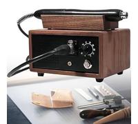 Electric Leather Edge Creaser Tool with Adjustable Temperature and Multiple Heads for Professional Leather Crafting