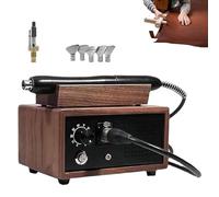 Electric Leather Edge Ironing Machine, Electric Heating Ironing Machine, Leather Craft Edge Creaser Crimper Grooving with 5 Hot Heads, 10 Gear Temp Control, for Leathers Products(Single)