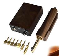 Electric Leather Edge Ironing Machine, Handheld Heat Creaser with 7 Hot Heads, Temperature Range 150-450℃, 72W for Leather Trimming on Bags and Belts