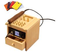 Electric Leather Edge Ironing Machine, Intelligent Temperature Control 80-480℃ for DIY Leather Edge Polishing, Double Machine