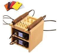 Electric Leather Edge Ironing Machine, Intelligent Temperature Control 80-480℃ for DIY Leather Edge Polishing, Double Machine