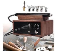 Electric Leather Edge Ironing Machine, Leather Craft Creaser with Detachable Iron Heads for Trimming Bags, Belts, and Shoes
