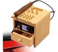 Electric Leather Edge Ironing Machine with Intelligent Temperature Control 80-480℃ for DIY Leather Edge Polishing, Double