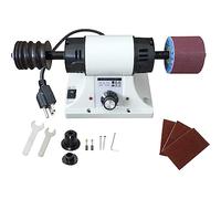 Electric Leather Polisher Sander, 0-10000RPM Leather Edge Grinding Machine Grinding Tool with 3 Sanding Sleeves & Accessories, 110V/220V