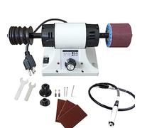 Electric Leather Polisher Sander, 0-10000RPM Leather Edge Grinding Machine Grinding Tool with Flexible Shaft & Accessories, 110V/220V