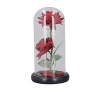 Electric LED Rose Glass Lint Decorative Light 2pcs Rose Glass Cover for Birthday Mother