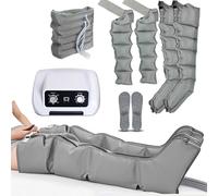 Electric Leg Air Compression Boots, 4/6 Cavity Lymphatic Drainage for Waist Arm Leg Air Wave Relax Instrument, Circulation Improve Pain Relax, Timed and Adjustable Pressure (6 Cavities 2 arms + 2