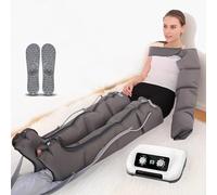 Electric Leg Air Compression Boots, 4/6 Cavity Lymphatic Drainage for Waist Arm Leg Air Wave Relax Instrument, Circulation Improve Pain Relax, Timed and Adjustable Pressure (4 Cavities 1 arm + 2