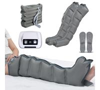 Electric Leg Air Compression Boots, 4/6 Cavity Lymphatic Drainage for Waist Arm Leg Air Wave Relax Instrument, Circulation Improve Pain Relax, Timed and Adjustable Pressure (6 Cavities 2 Legs + w