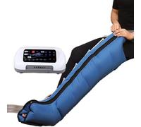 Electric Leg Air Compression Boots Massager, 6/4 Cavity Lymphatic Drainage Massager for Circulation Arm Leg Waist Wraps Foot Ankles Calf Massage Machine Pain Relax (6 Cavities 1 Leg)