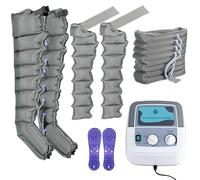 Electric Leg Air Compression Massager,Lipedema Legs Treatment Massager,8-Cavity Leg Massagers Pneumatic Wave Device Pressotherapy Boots Relax Instrument,Lymphedema Pump,Pressotherapy Boots (Grey