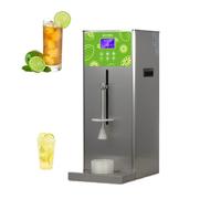 Electric Lemon Muddler Smasher, Commercial Automatic Lemon Fresh Fruit Ice Crusher with 9-Speeds, 304 Stainless Steel, with 2 x Shaker Cups, for Orange Juicer Fruit, 100 Cups per Hour(Silver,110V)
