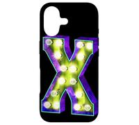 Electric Letter X Bulb Lit Colorful Alphabet Art Design Case for iPhone 17