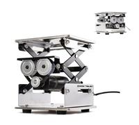 Electric Lift Platform Adjustable Stainless Steel Table with Remote Control 10kg Capaci 60s Lift Speed Scissor Support for Lab Use 150x150mm