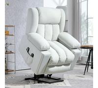 HOMCOM Power Lift Recliner Chair w/ Vibration Massage, USB, Light Grey, Grey