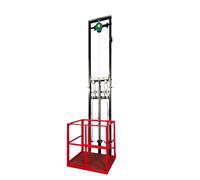 Electric Lift with Guide Rail Compact Platform for Warehouse Dock Basement Easy Elevating Tables and Goods