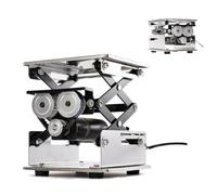 Electric Lifting Platform, Stainless Steel Adjustable Lab Table, Scissor Jack Stand for Small Laboratory Use, Compact 150x150mm Design