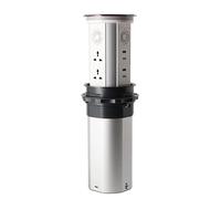 Electric Lifting Sockets, Hidden Tabletop Motorized Pop Up Retractable Outlet with Universal Serial Bus Port + Wireless Charging + Bluetooth Speakers and WiFi,B