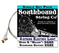 Electric "Light" 4-String Cigar Box Guitar Strings - Open G/Open D/Standard Tunings