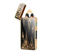 Electric Lighter YOZWOO Rechargeable USB Lighter Windproof, High-Power Plasma Lighter with LED Display, Dual Arc Lighter for Outdoor (Flame)