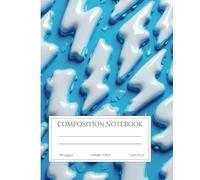 Electric Lightning Bolt Composition Notebook - 110 Pages, College-Ruled: Bold and Energetic Blue Lightning Notebook for School, Work, and Inspiration