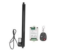 Electric Linear Actuator 12V 400mm Stroke 1000N Th Aluminum Alloy Heavy Duty Linear Motion Actuator for Electric Bed Sofa Industrial Lifting System Black (Actuator with Controller Remote Control)