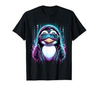Electric Linux Penguin Hacker Master of The Digital Realm Value Graphic T-Shirt