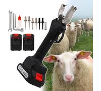 Electric Livestock Ear Tag Plier, Cordless Ear Tag Puncher Tool with Needle & Batteries for Cattle, Pigs, Sheep and Livestock