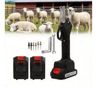 Electric Livestock Ear Tagging Tool Rechargeable Battery Plier for Cattle Cow Pig Sheep Goats Easy to Use Fast Tagging(Black)