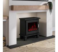 Electric Log Burner-Style Smart Stove in Black - 2kW - AmberGlo
