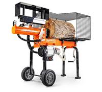 Electric Log Splitter 16-Ton,1500W Motor, Splits Logs up to 50cm Superhandy Orange One Size