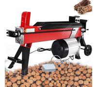 Electric Log Splitter, 8 Ton Heavy Duty, Foot Switch & Cross Cutter Head for Efficient Firewood & Forestry Harvesting, Splits Logs Up to 550mm