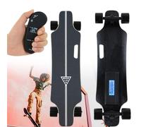 Electric Longboard Skateboard/Electric Skateboard - 7 Ply Maple Deck W/Shock Absorption, 700w Brushless Motor, 15%-30% Hill Climb, Led Remote W/4-Speed Control dualdrive22km