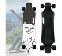 Electric Longboard With Remote, 4 Speed Smooth Braking, 7 Layers Maple, 35 Mph Top Speed, for Adult Riding Around the City