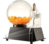 Electric Lottery Bingo Ball Machine, 60 Balls & Transparent Acrylic Raffle Drum for Family Parties, Bingo Games, Fair Drawing black