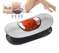 Electric Lumbar Traction Device for Pain Relief, Back Stretcher with Remote Control, Dynamic Stretching, Hot Compress, 15min Auto Off, Relaxation Aid