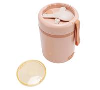 Electric Lunch Box, 304 Stainless Steel 60°c Constant Temp Leakproof 600ml USB Insulated Food Jar with Spoon, Portable Food Warmer | Insulated Lunch Box for Office (Pink)