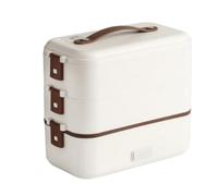 Electric Lunch Box Food Heater 300W, 4 in 1 Heating Lunch Box for Work/Car/Truck, Heated Lunch Boxes for Adults with Fork Spoon (Three Layers)