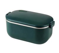 Electric Lunch Box, Food Warmer Heater 12V/110/220V, 1L Capacity Heat-Up Lunch Box, Portable Food Warmers for Cars/Trucks/Homes(Green)