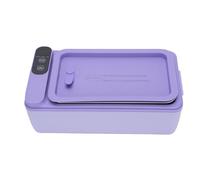 Electric Lunch Box for Adults, 1L Stainless Steel Heated Lunch Box Battery Powered Food Warmer Portable Food Container for Travel Work (Púrpura)
